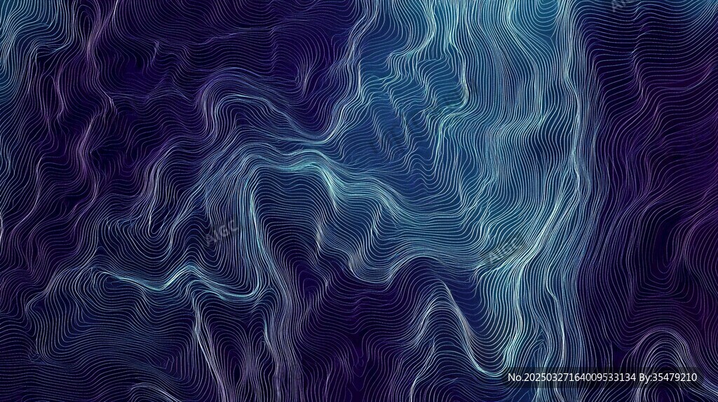 梦幻蓝紫流体纹理背景图