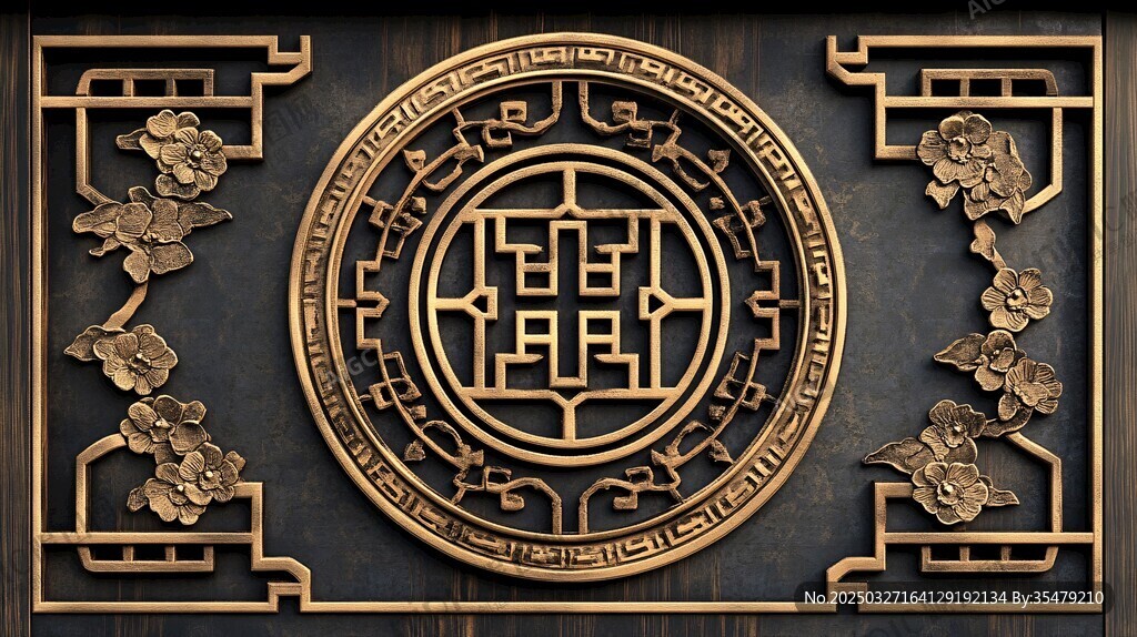 中式古典雕花装饰图案