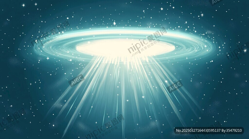 梦幻外星飞碟降临夜空