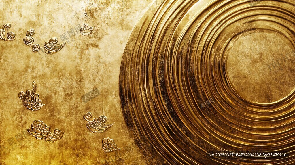 金色古韵纹理背景图案
