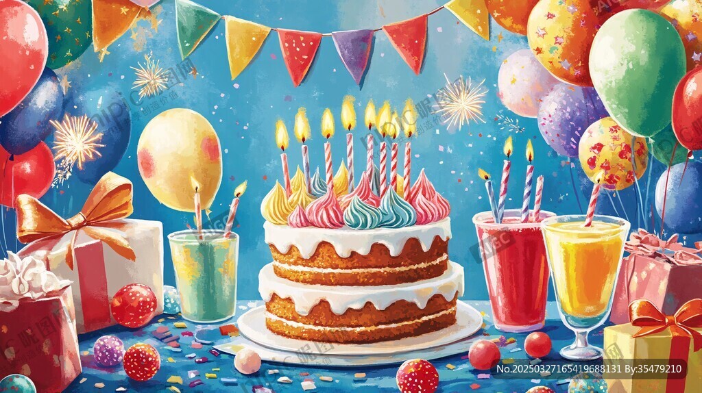 欢乐生日派对场景布置