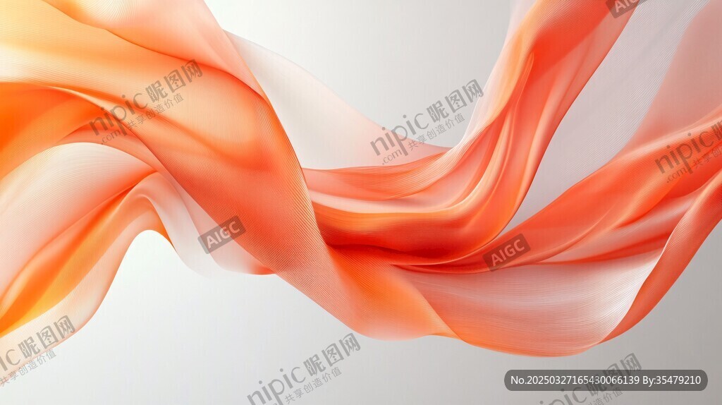 飘逸橙纱舞动画面