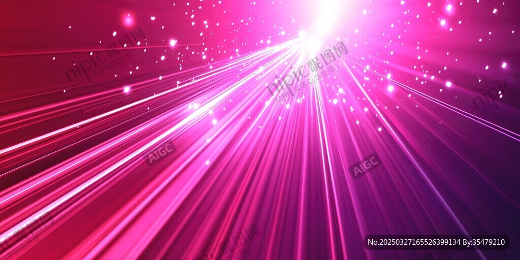 梦幻粉色光线放射背景图