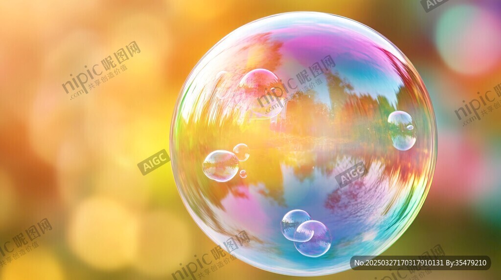 梦幻彩色大肥皂泡
