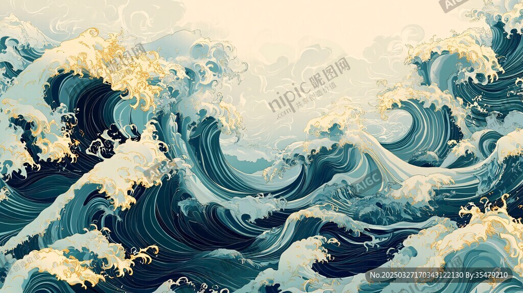 海浪汹涌 梦幻海洋景象