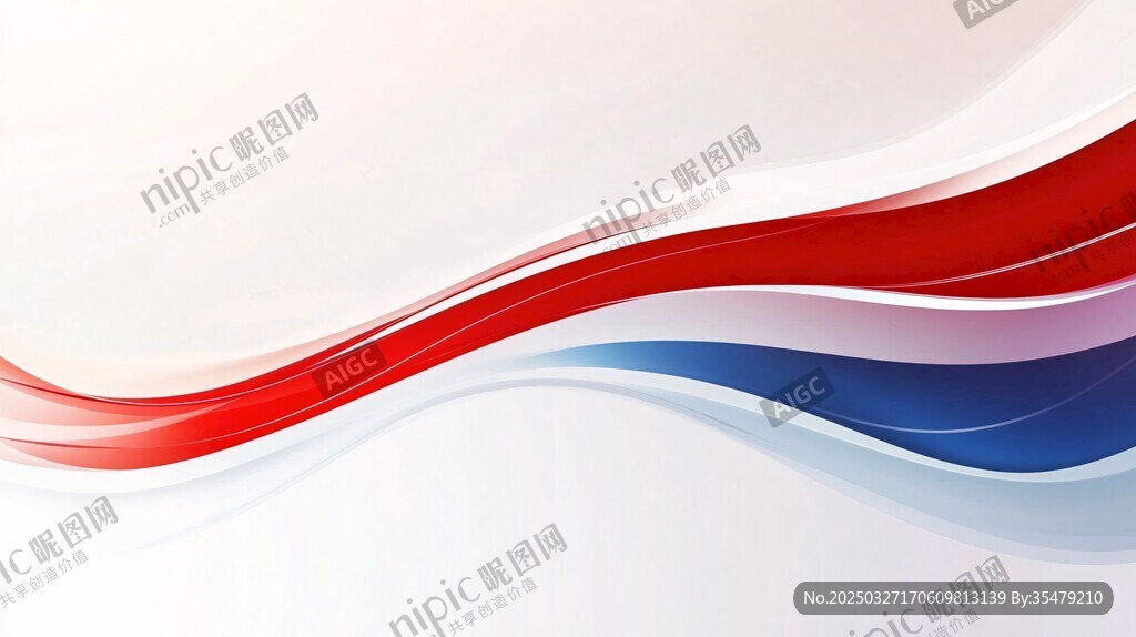 红蓝白动感流线背景图