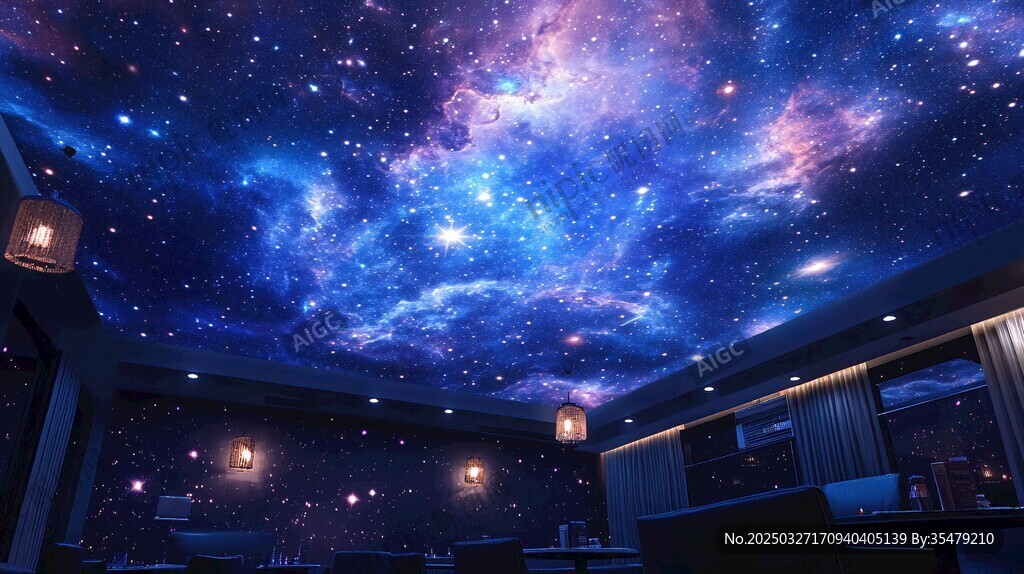梦幻星空主题室内空间