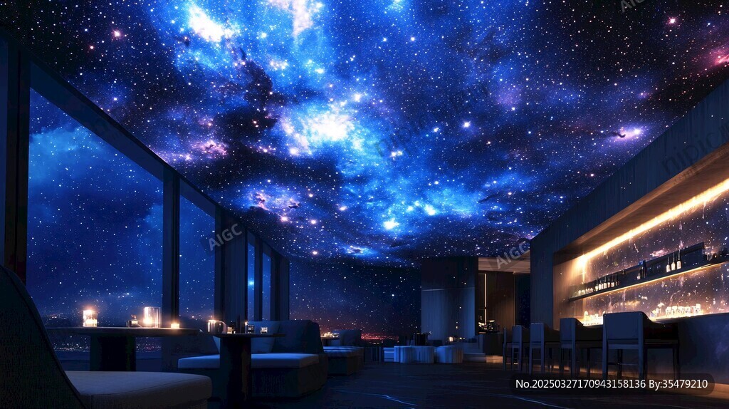 梦幻星空主题室内空间