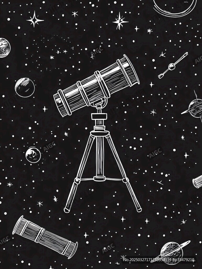 天文望远镜与浩瀚星空图景
