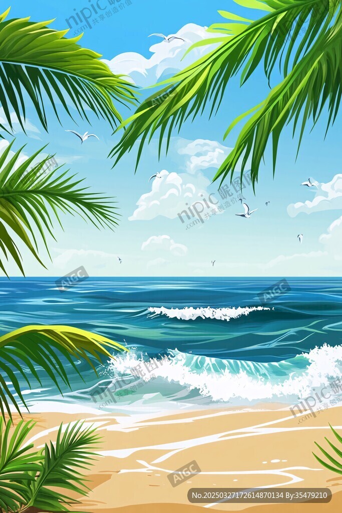夏日海滨风光
