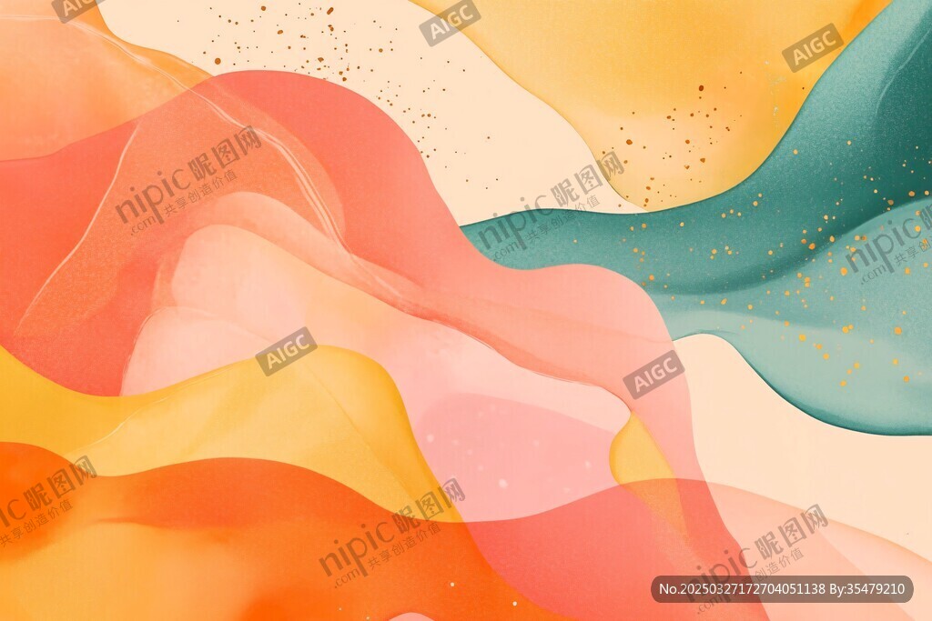 流动色彩 梦幻抽象背景图