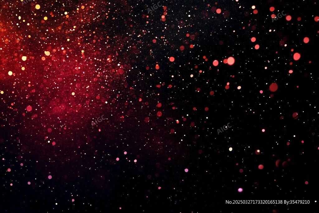 梦幻红色星空粒子背景