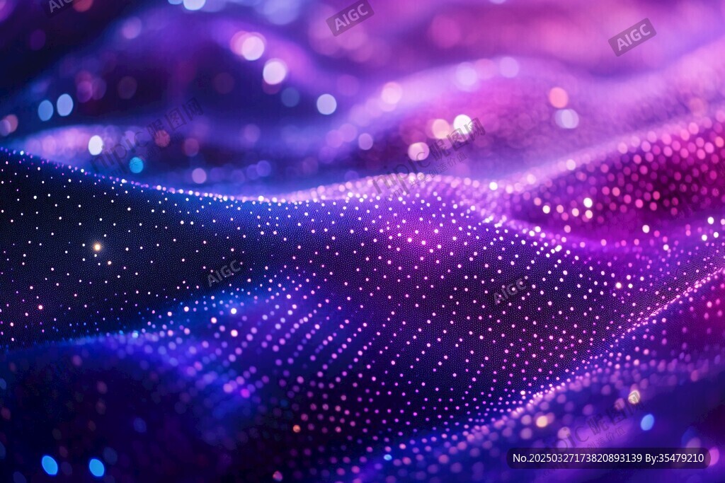 梦幻紫色粒子波浪背景