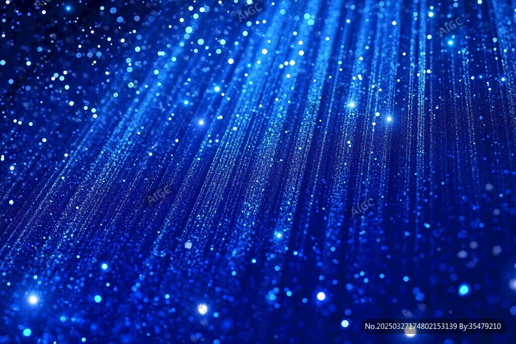 梦幻蓝色粒子光影背景