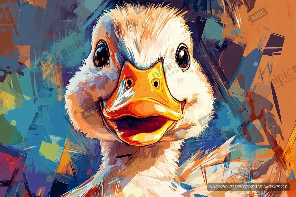 可爱萌趣小鸭子插画