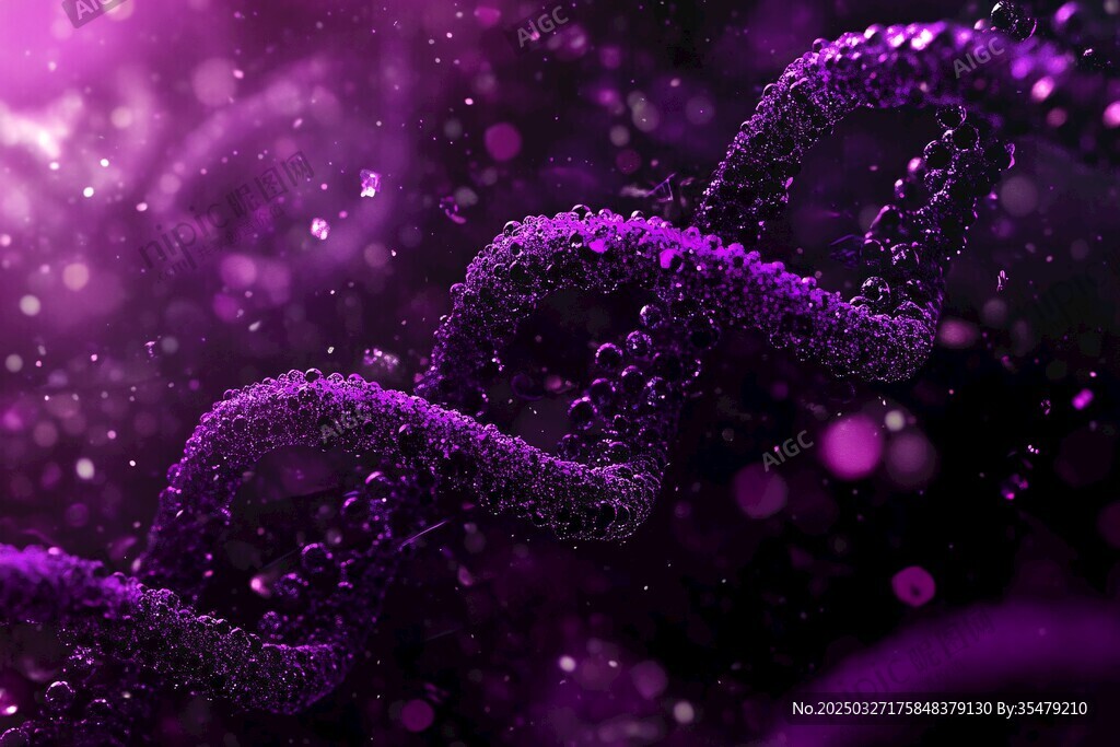 紫色梦幻DNA分子结构