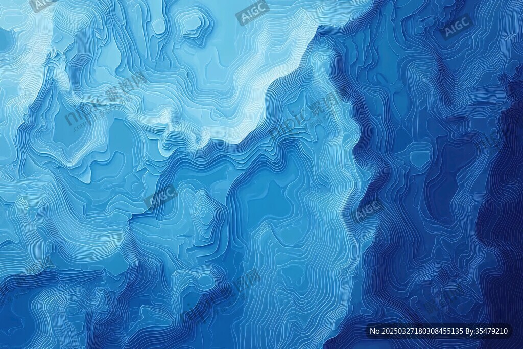 梦幻蓝色流体纹理背景