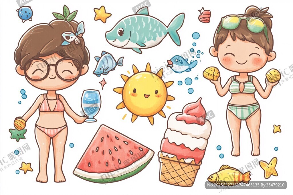 夏日萌娃的清凉欢乐时光