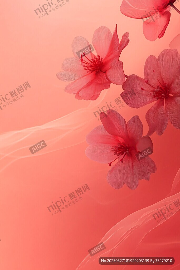 粉色梦幻樱花绽放