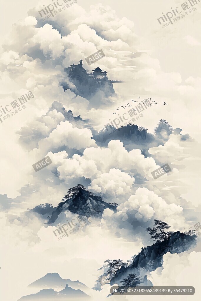 云雾缭绕的壮美山川