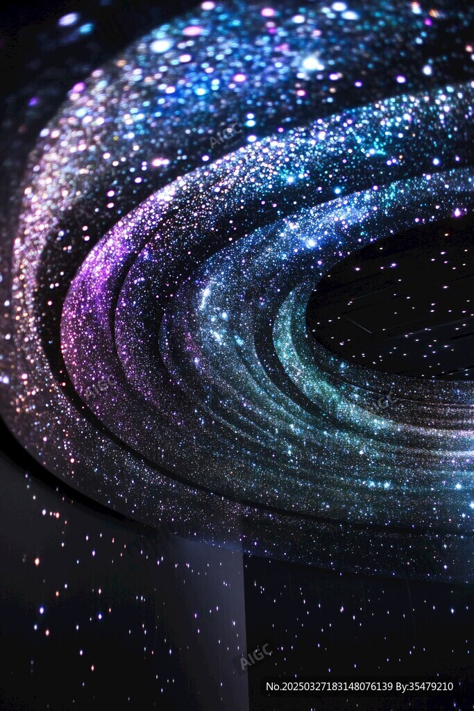 梦幻璀璨的星空漩涡景观