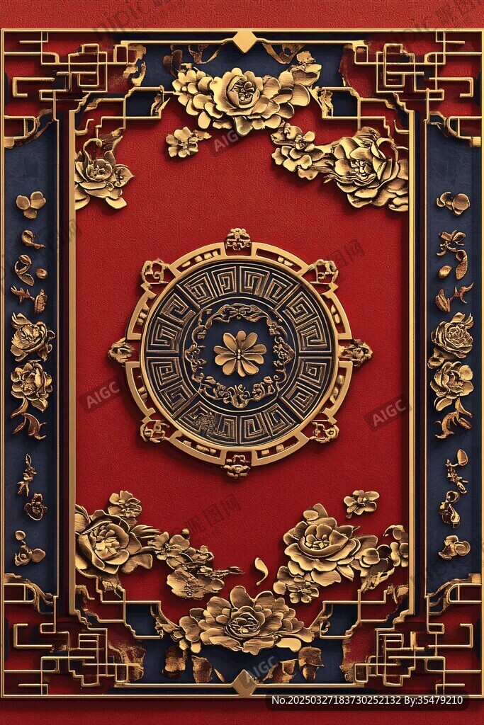 中式古典雕花装饰图案