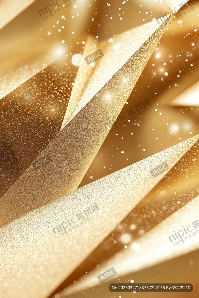 金色几何纹理梦幻背景图