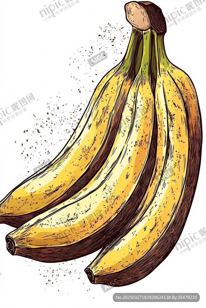 手绘香蕉串