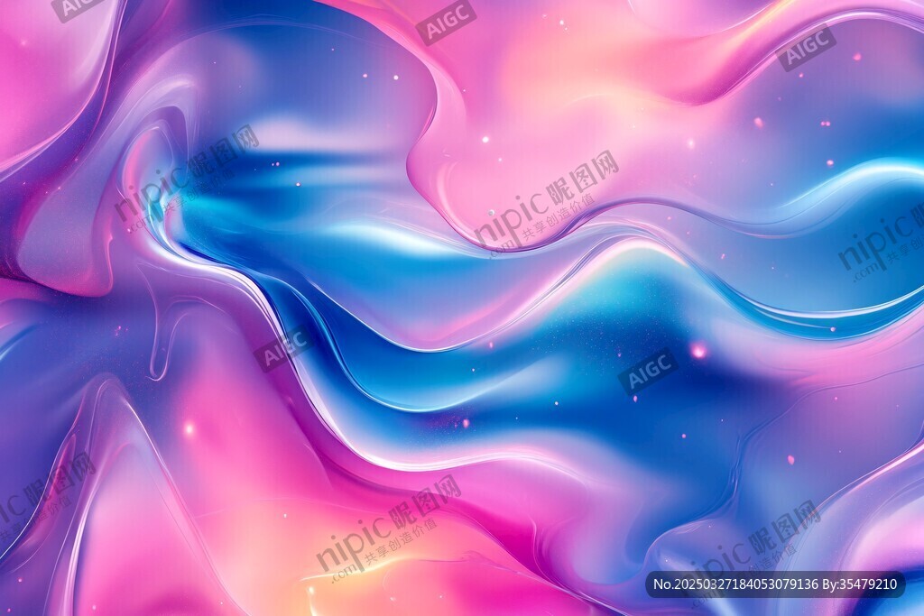梦幻流体渐变色彩背景图