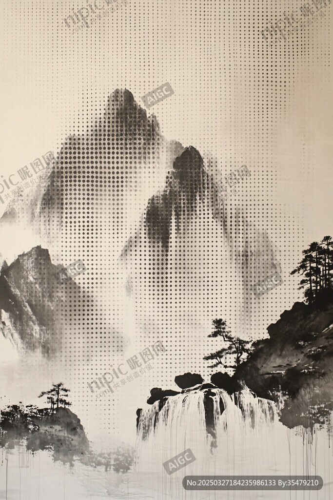 水墨山水意境图