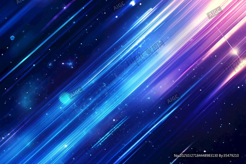 梦幻炫彩星空光线背景图
