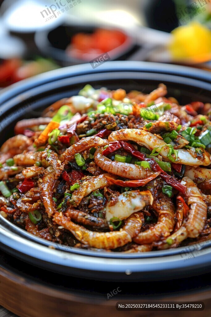 香辣诱人的美味炒虾