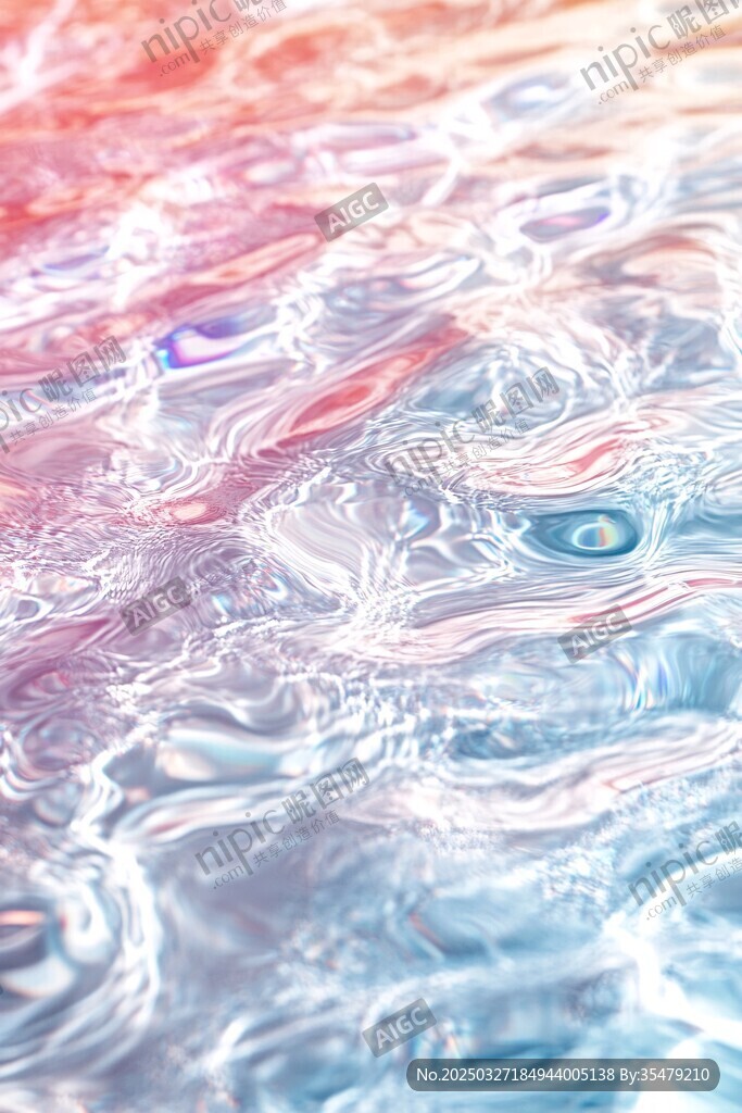 梦幻色彩的水波纹理