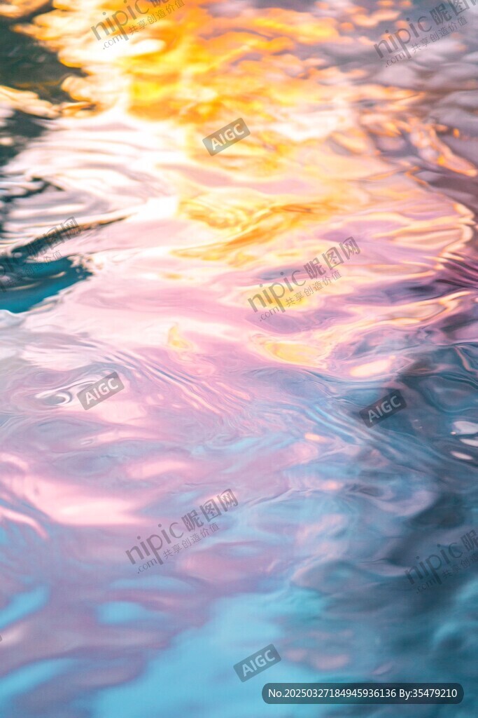 梦幻波光水面