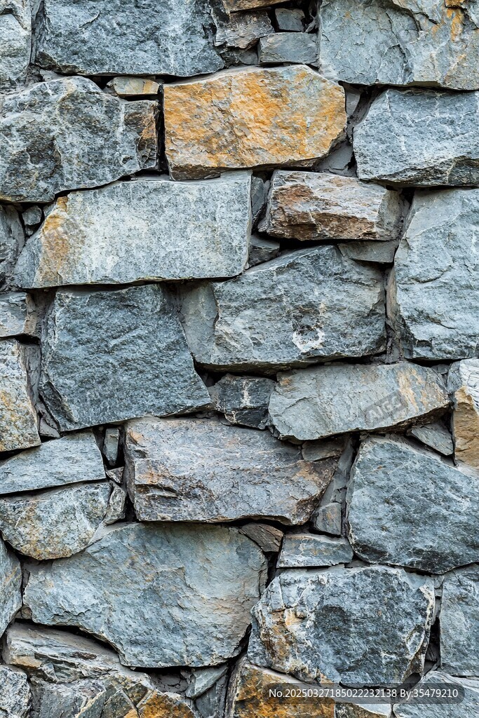石砌墙面纹理特写