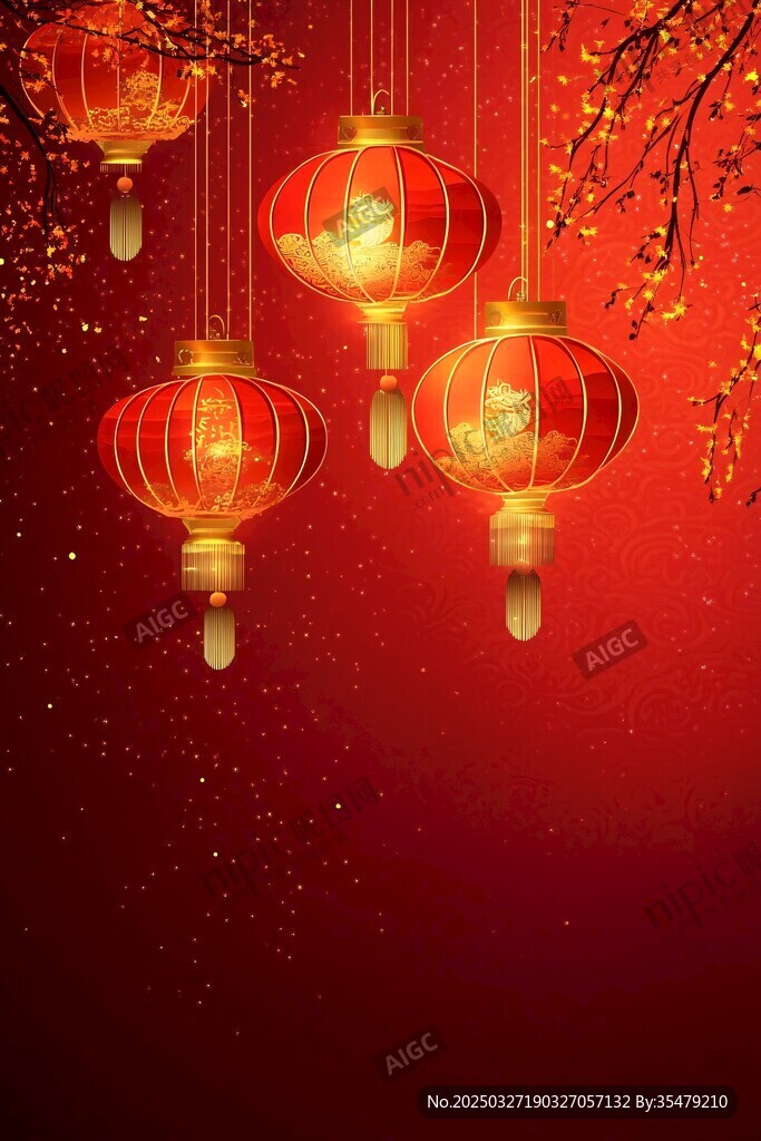 红灯笼贺岁 喜庆中国风