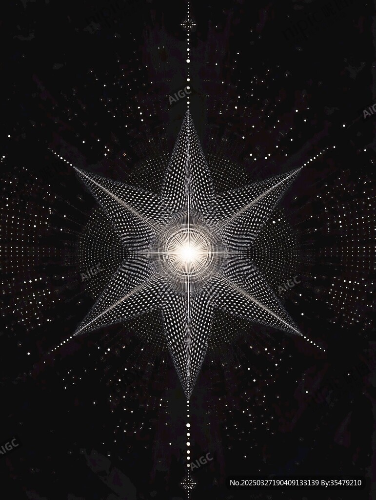 神秘星形几何图案设计