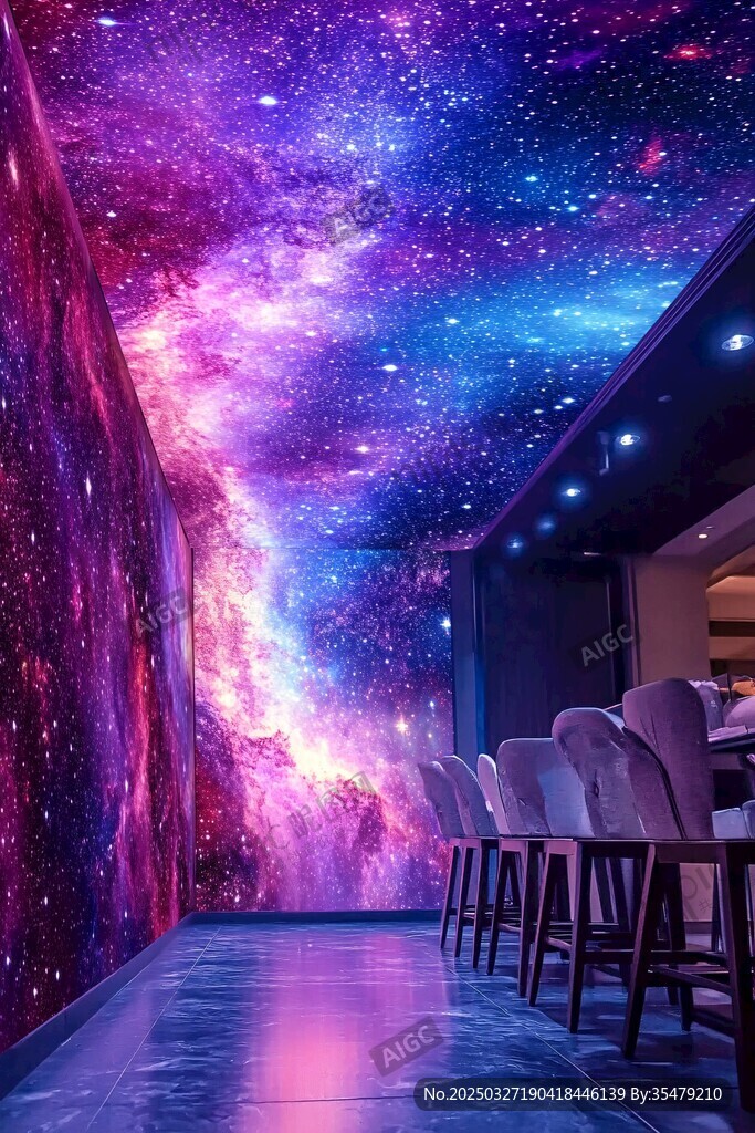 梦幻星空主题室内场景