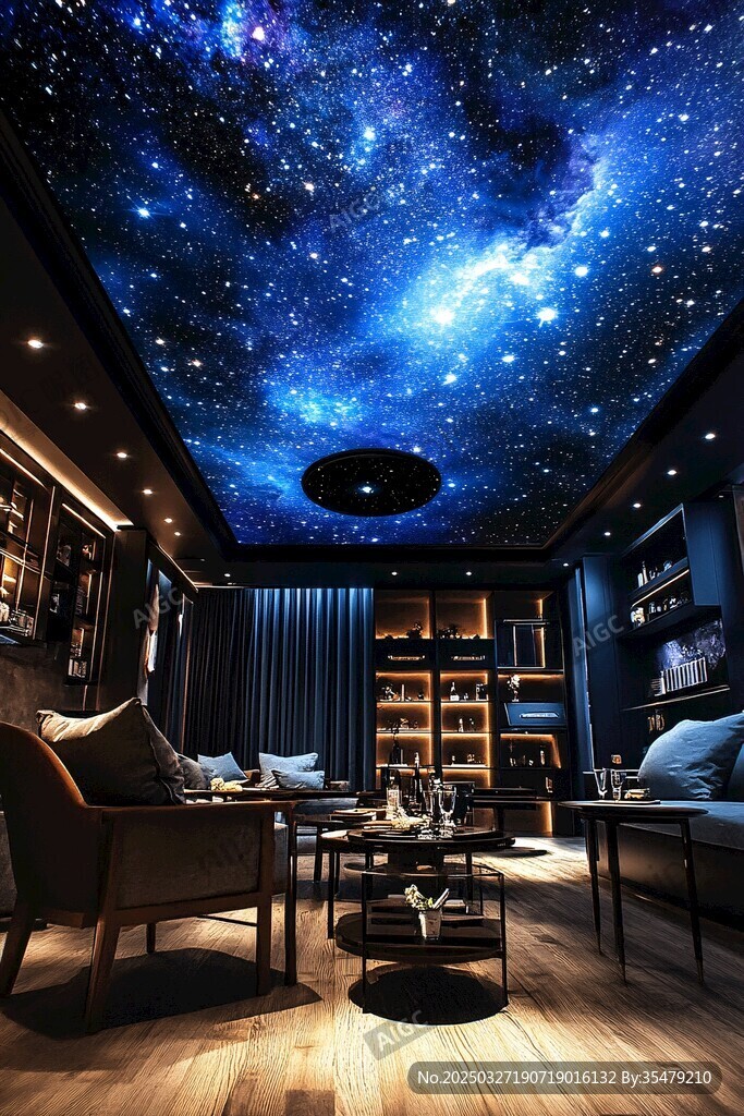 梦幻星空主题客厅设计