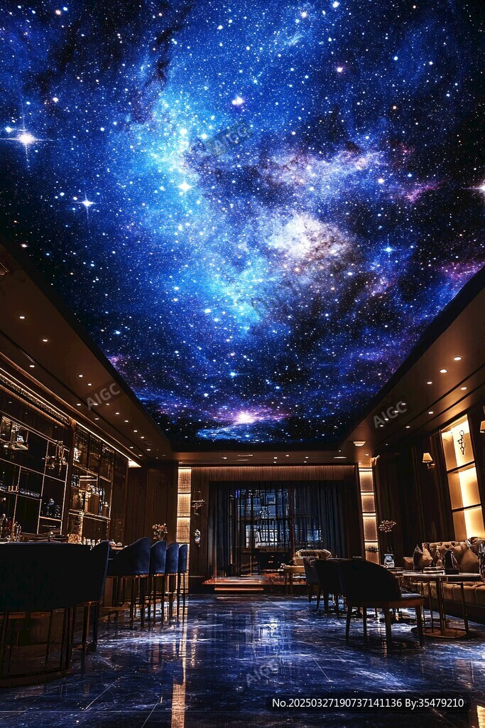梦幻星空主题室内空间