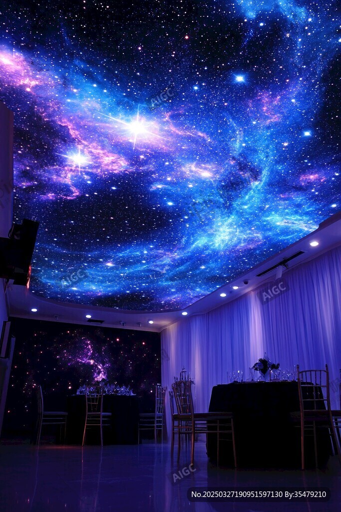 梦幻星空主题浪漫宴会厅