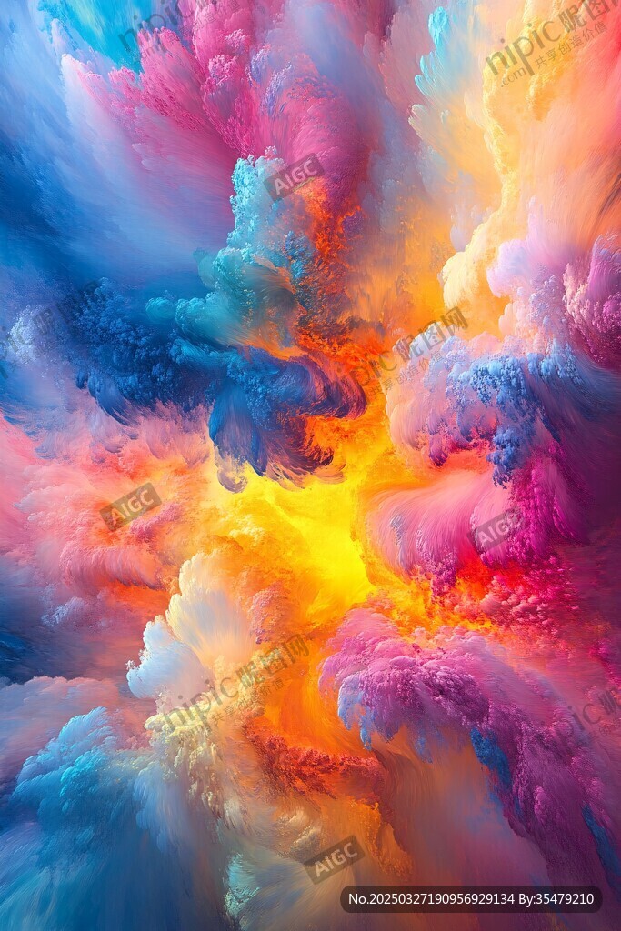 色彩风暴 绚丽抽象艺术图景