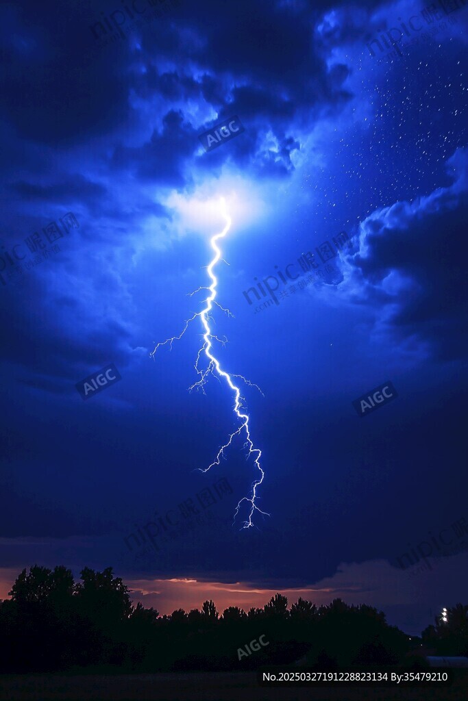 夜空闪电奇观