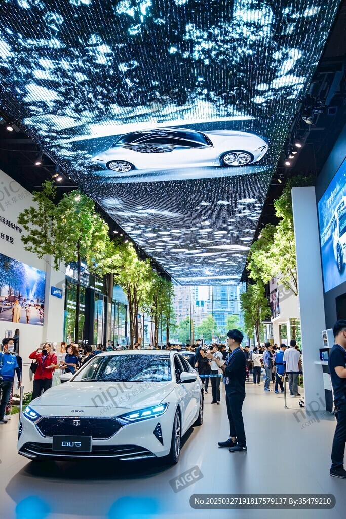 炫酷车展现场的未来汽车展示