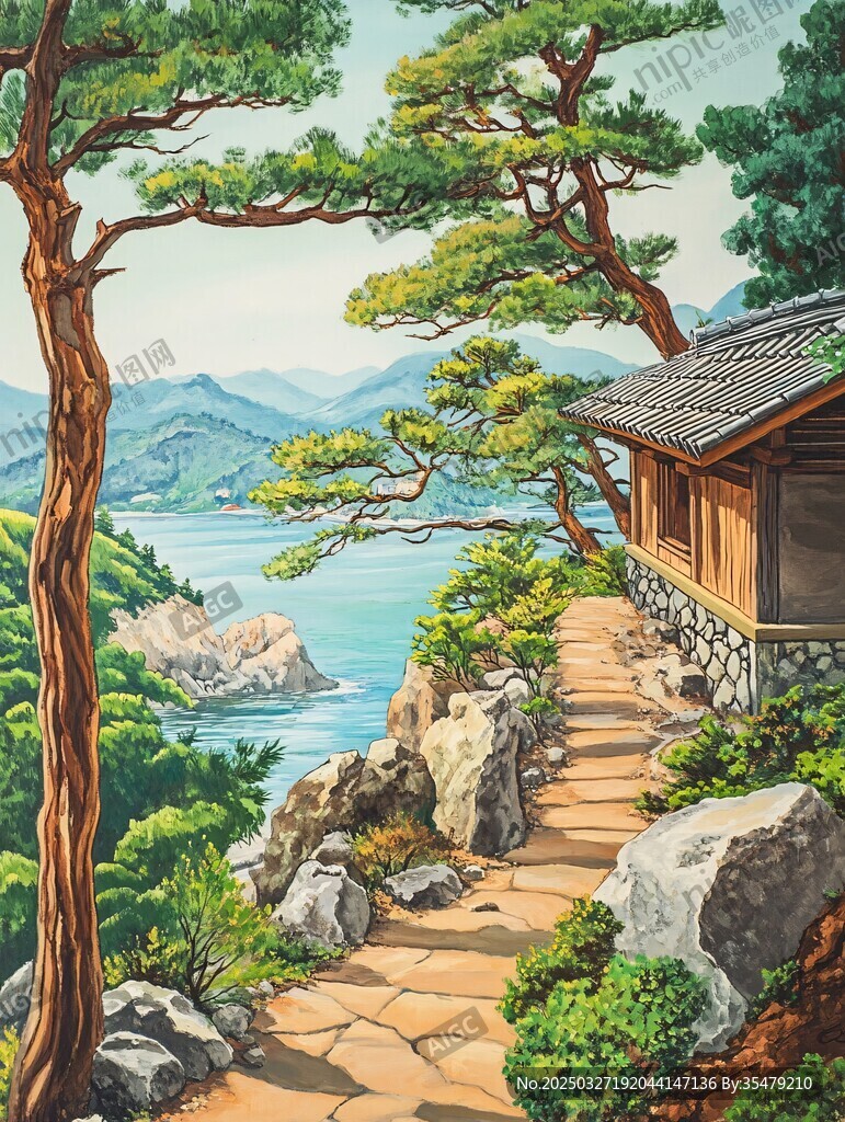 山间幽居美景