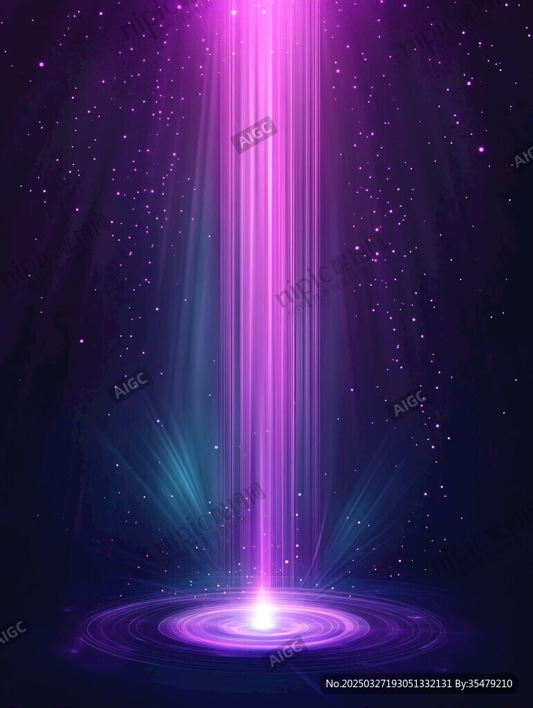 紫色炫光星空神秘特效