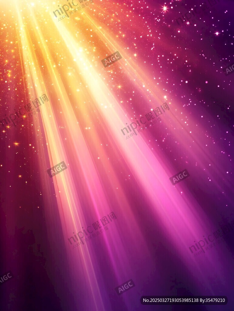 梦幻炫彩光线星空背景