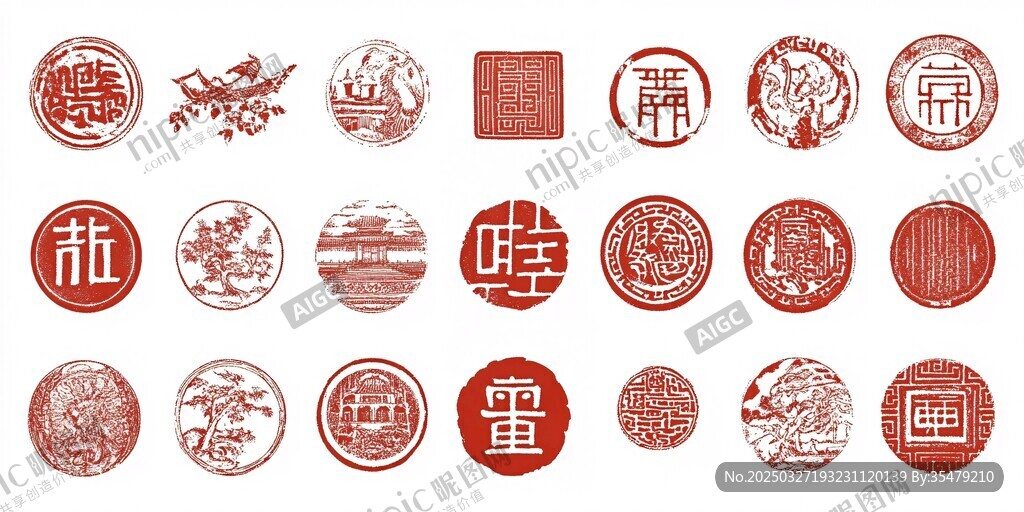 中式传统印章图案集合