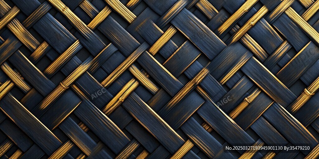 黑金交织编织纹理图案