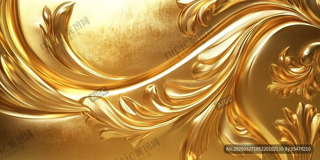 华丽金色花纹背景图案